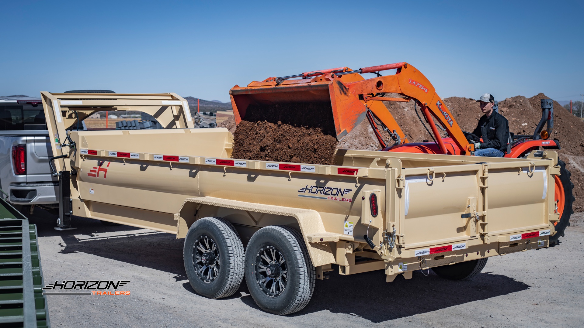 Industrial trailer on display at Recon Trailer dealership in Lacombe Alberta